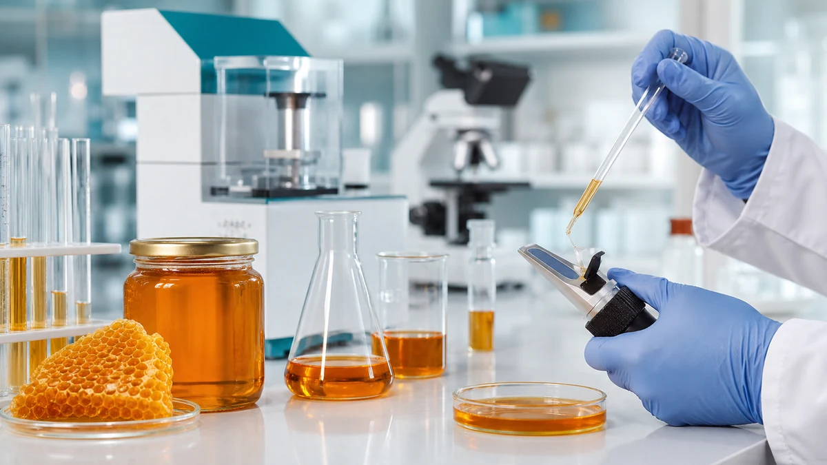 Análisis de calidad de miel en laboratorio